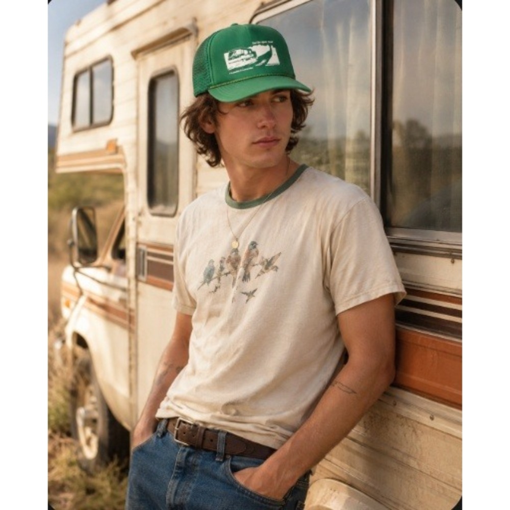 VTG Roadtrip Nation Nissun Trucker Hat‎ Green Find The Open Road RV Documentary - Picture 3 of 16